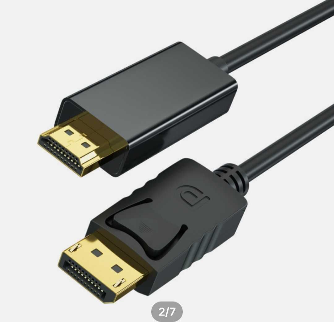 Кабель HDMI на  DisplayPort (DP) . Качество. Алматы.
