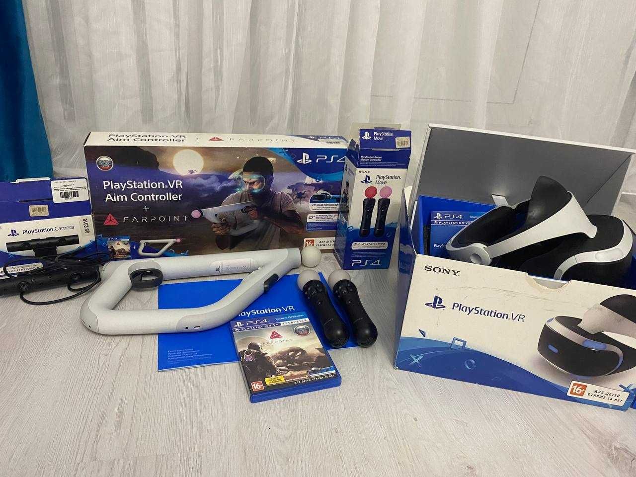 Sony PS VR, Aim Controller, Move, камера, игра Farpoint