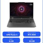 Игровой ноутбук Lenovo LOQ RTX 3050, Ryzen 5 + Наушники