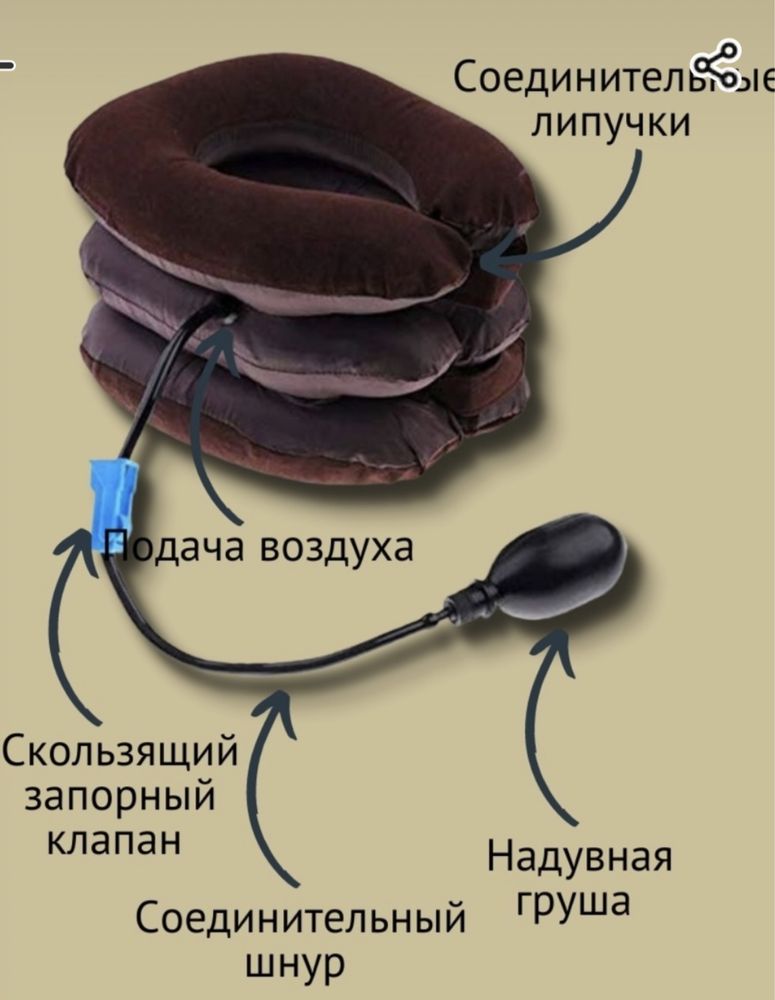 Воротник надувной для вытяжки корректор массажор
