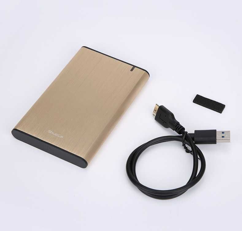 Кейс для диска. 2,5 HDD External Case USB 3.0 Золотой