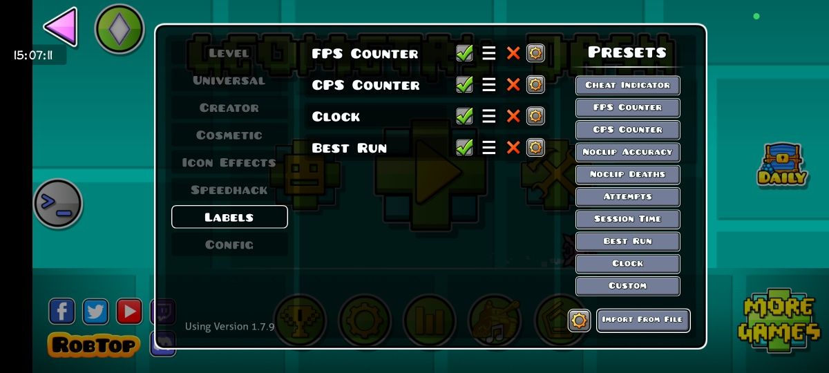 Продам читы на geometry dash