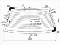 Стекло заднее с обогревом MITSUBISHI LANCER/CEDIA 4D SED 00-07 Mitsubi