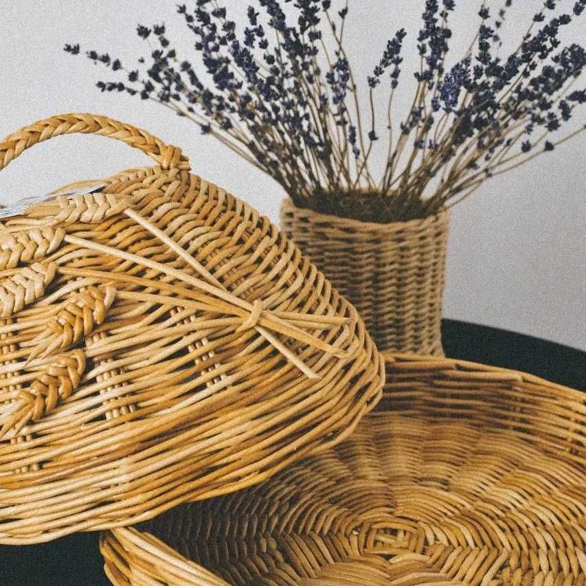 Хлебницы из бумажной лозы