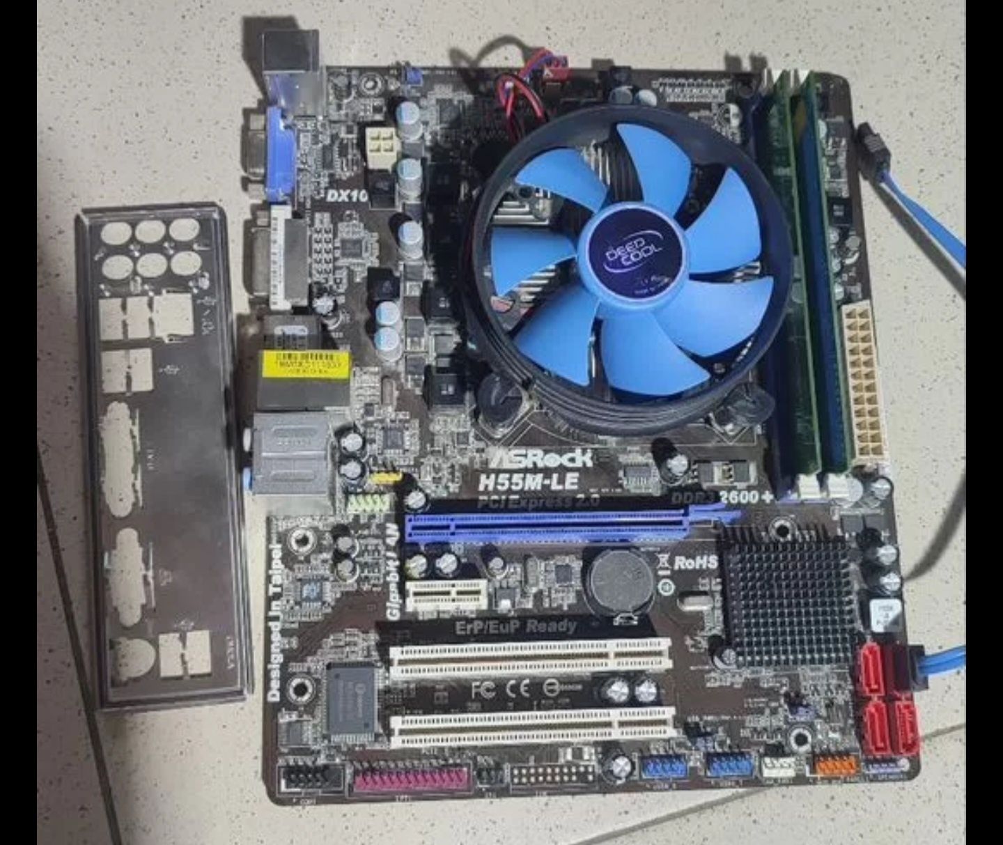 Материнская плата ASRock H55M-LE,полный комплект процессор и память