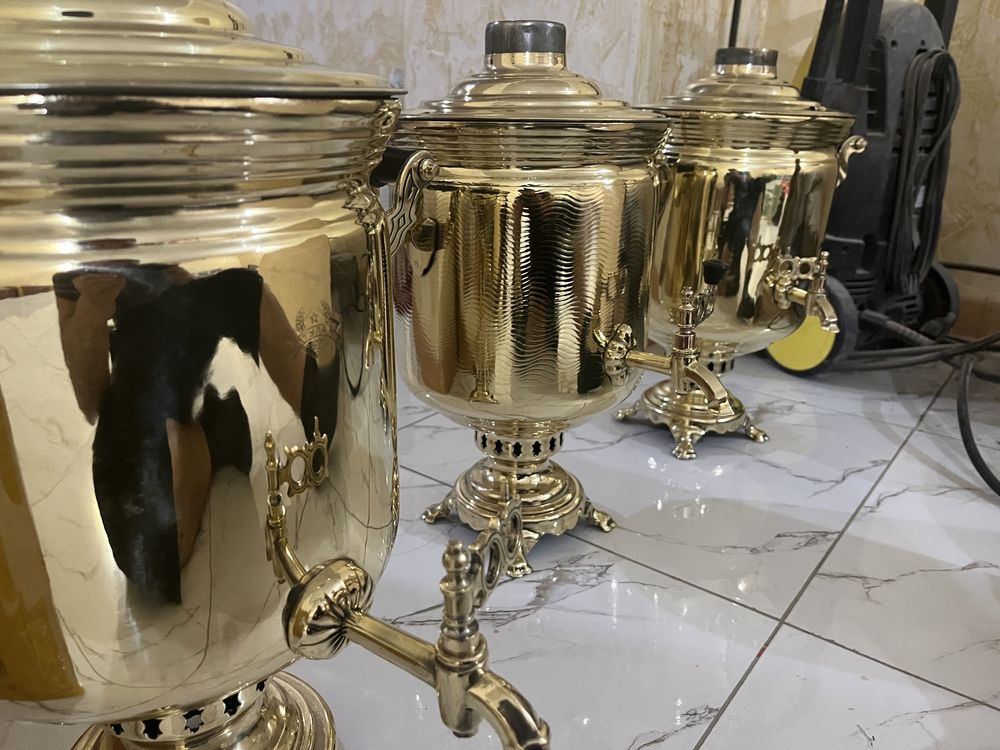 Самовары реставрированные очищенные 5 л и 7 литровые