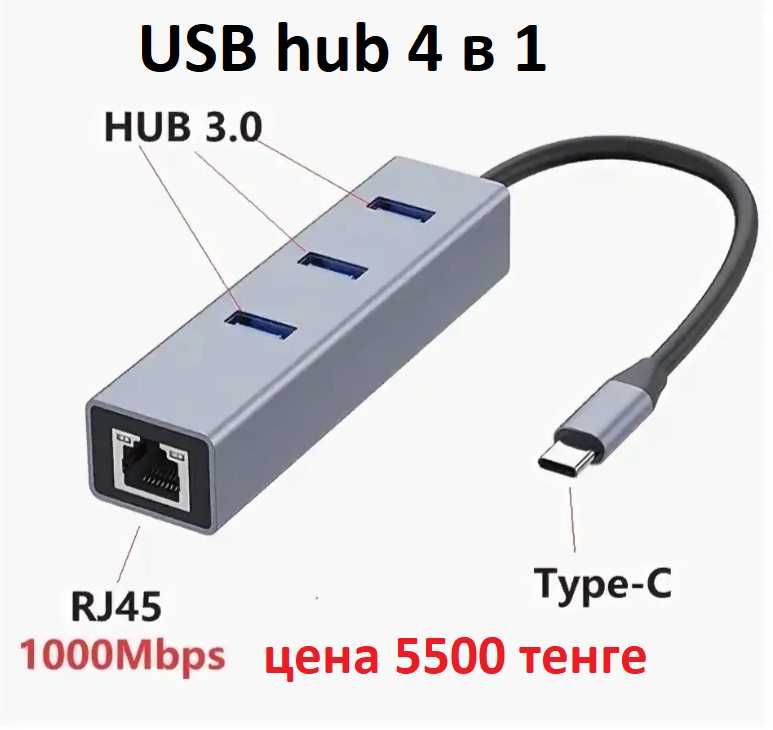 Сетевой USB hab хаб Док станция Картридер Конвертер
