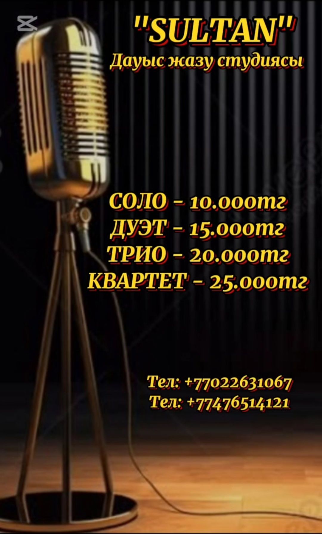 "SULTAN" студия звукозаписи