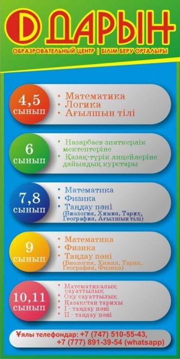 Ведётся набор в подготовку в НИШ и БИЛ