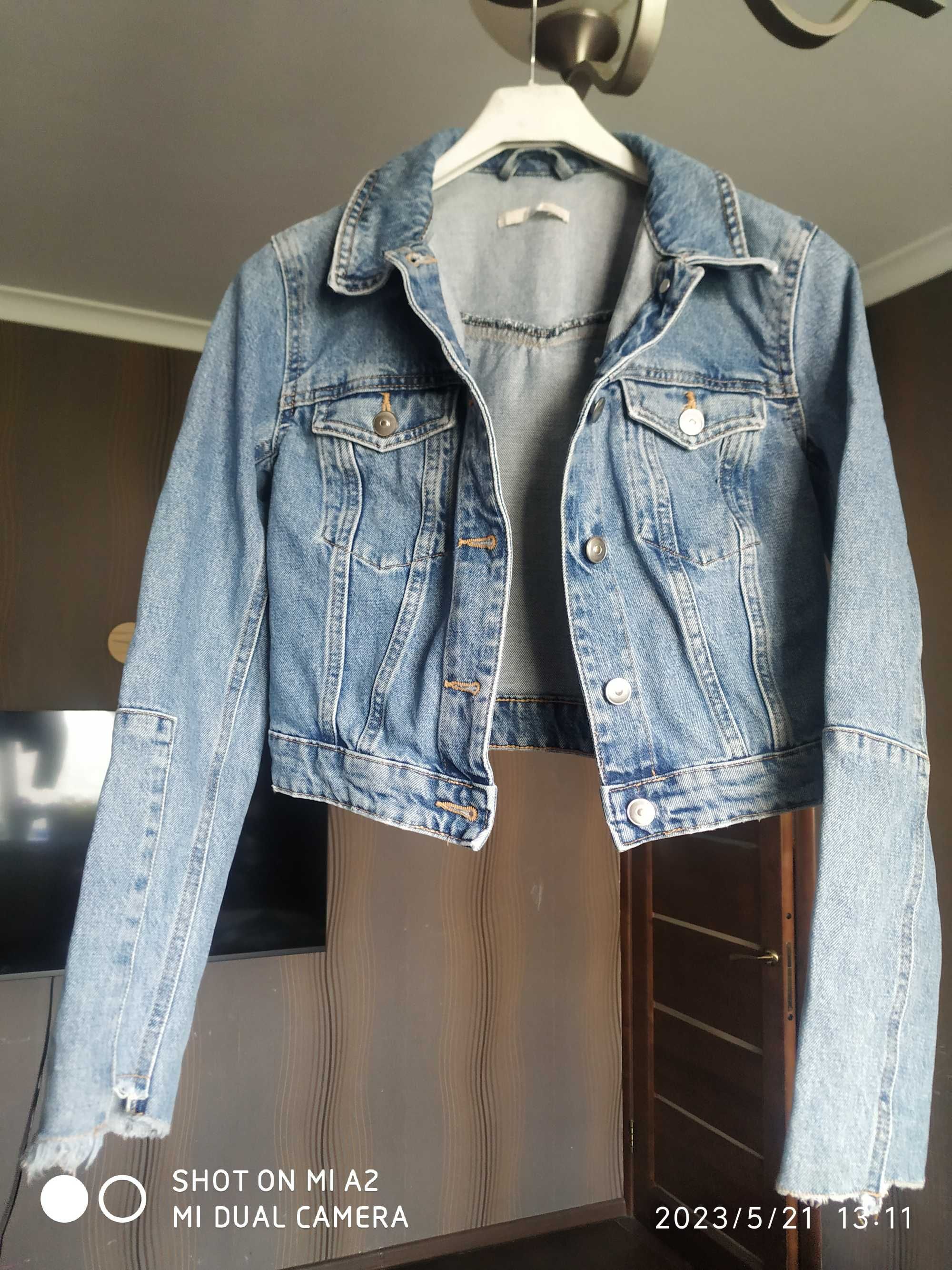 Джинсовый жакет H&M (куртка) на девочку подростка
