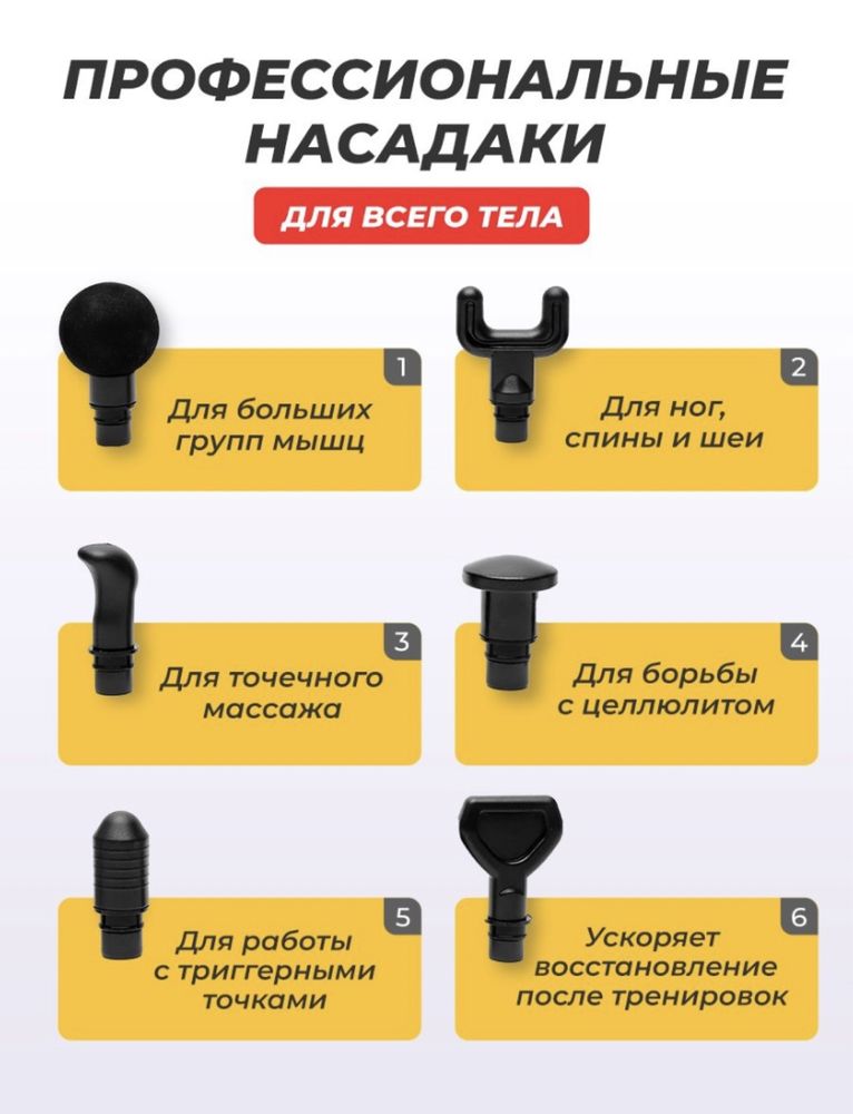 Массажер Badinono перкуссионный ручной пистолет (новые)