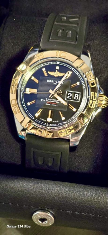 Швейцарские часы Breitling Galactic 41 мм .Золото 750 пробы и сталь.