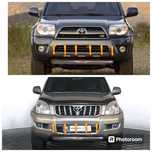 Защита бампера на Toyota Land Cruiser prado 120 4Runner