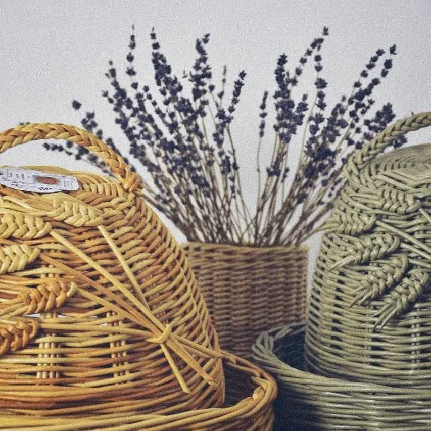Хлебницы из бумажной лозы