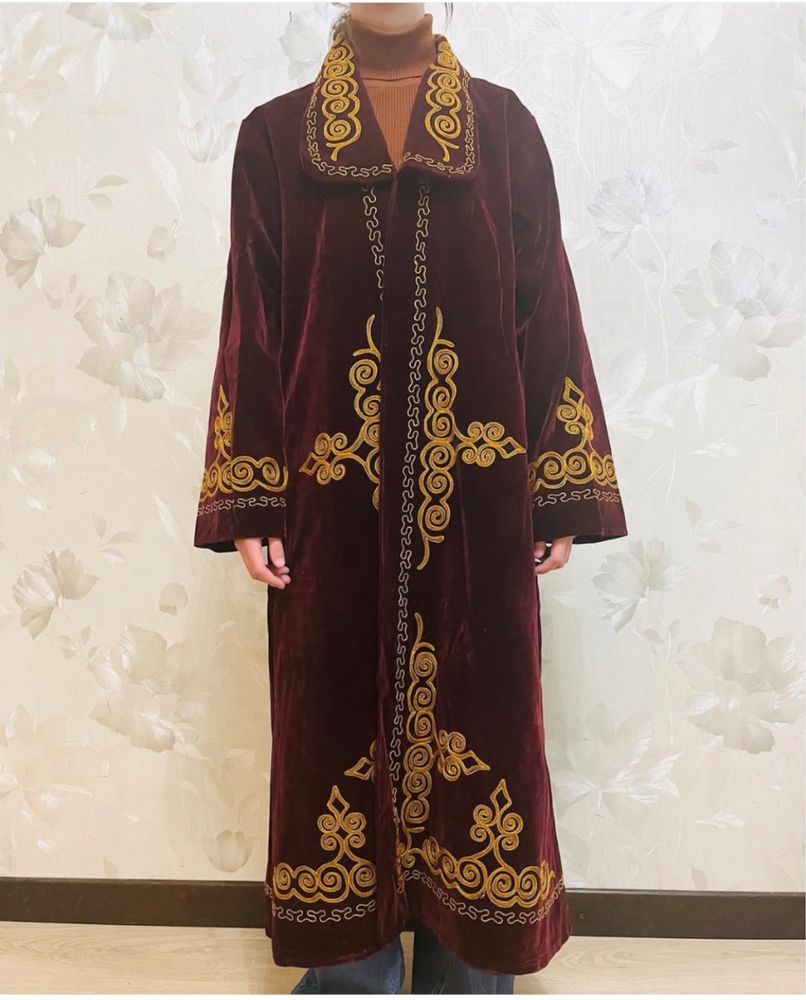 Казахский национальный костюм шапан/чапан. Разм. 48-52. Иманбаевой, 2