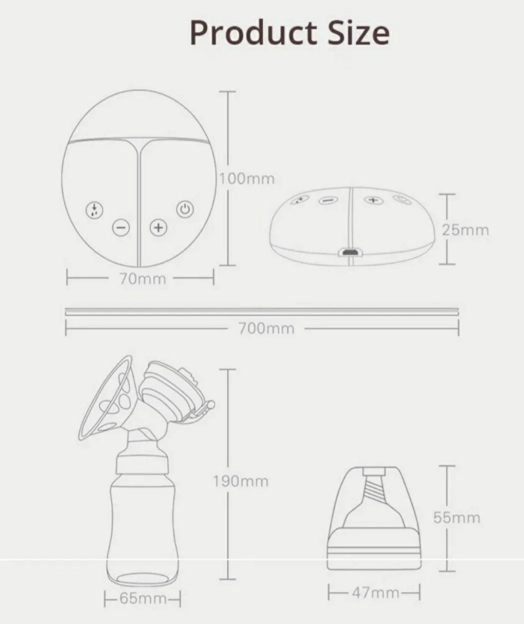 Молокоотсос двойной электрический, с питанием от USB.