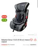 Автокресло Babyton Sirius 1/2/3 (9-36 кг) темно-серый
