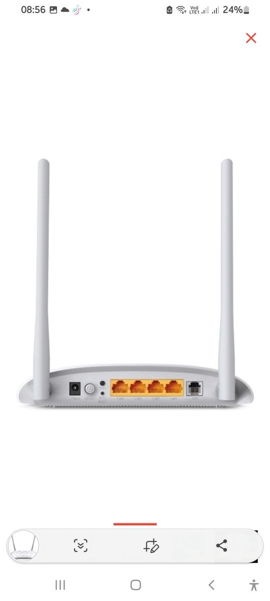 Новый модем ADSL 4 портовый