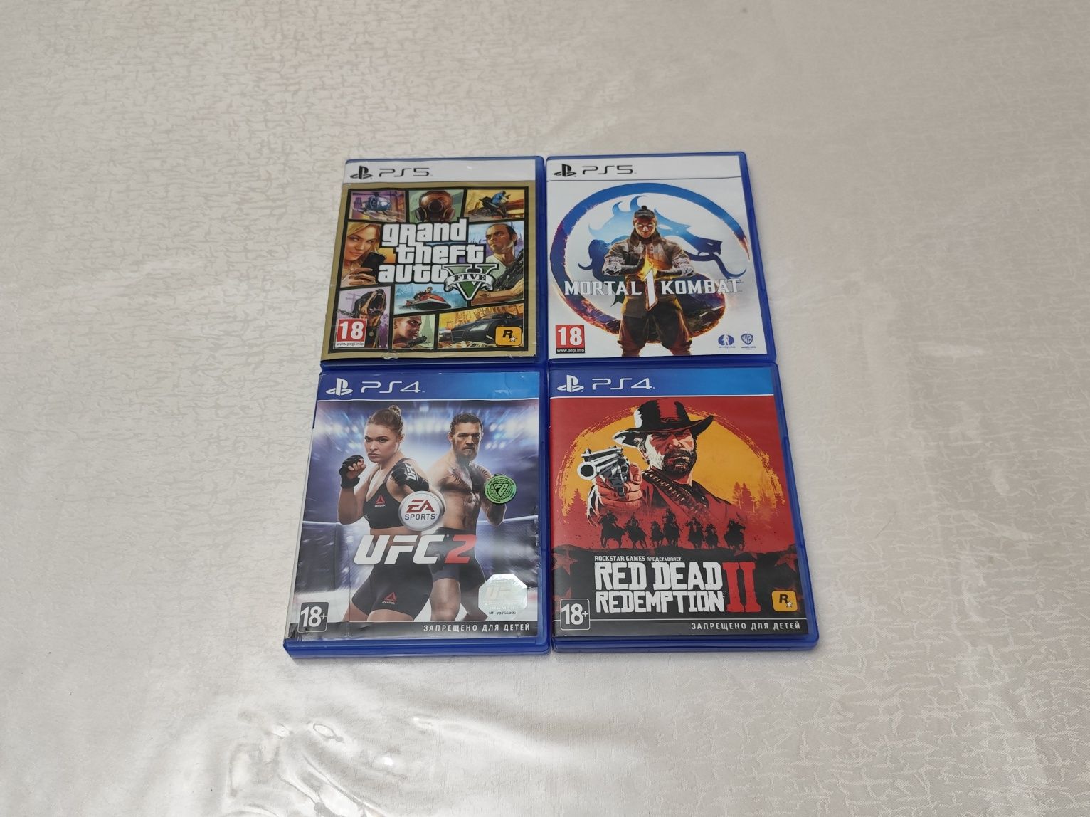 PS4 PS5 диски Gta 5 Mortal Kombat 1 Red dead redemption 2 Rdr2 Ufc 2