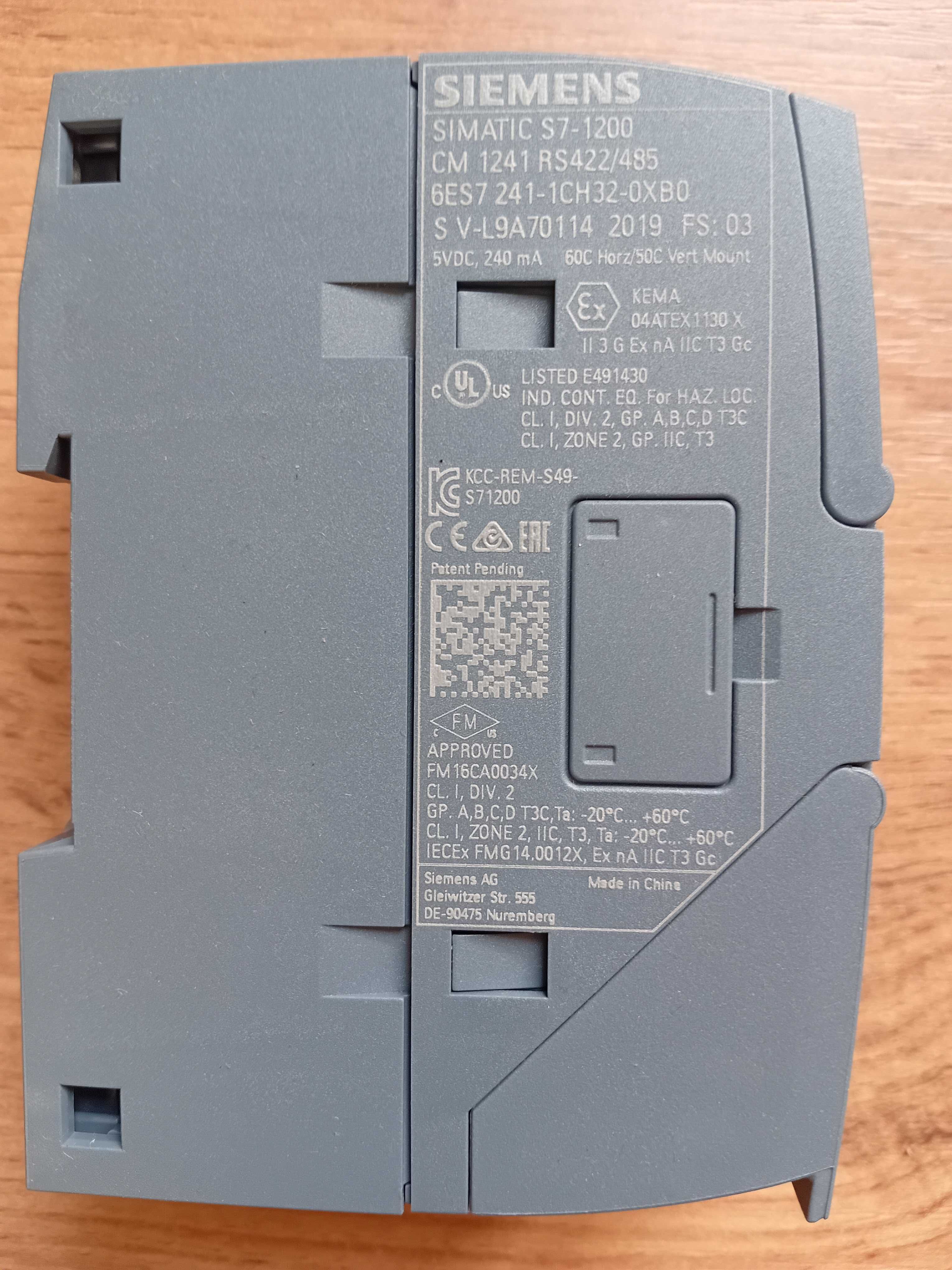 SIMATIC S7-1200, Коммуникационный модуль CM 1241, RS422/485
