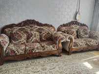 Продам мягкий уголок из чистого дерева 3+2+1