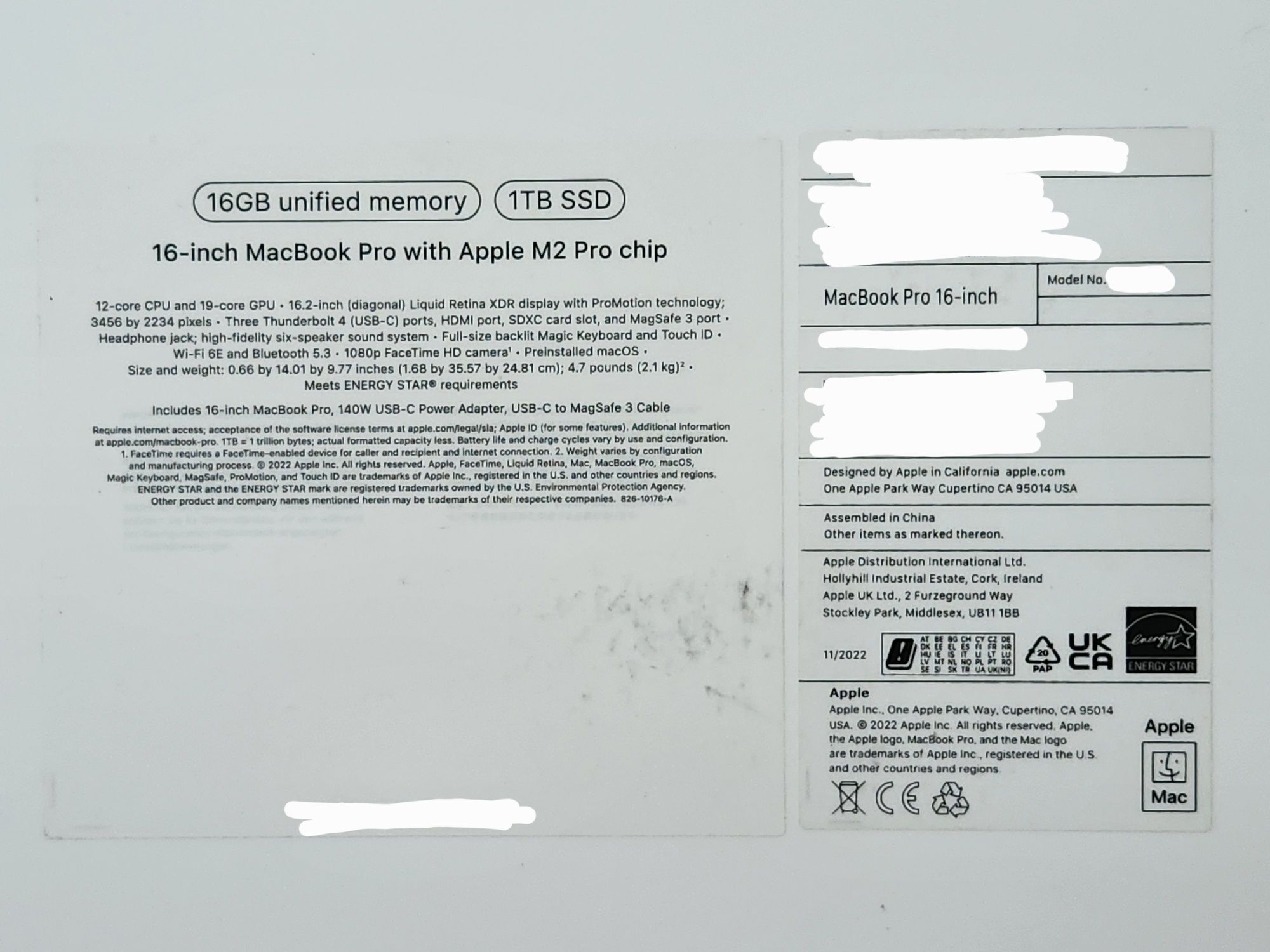 Apple MacBook Pro M2 Pro 16 дюймов