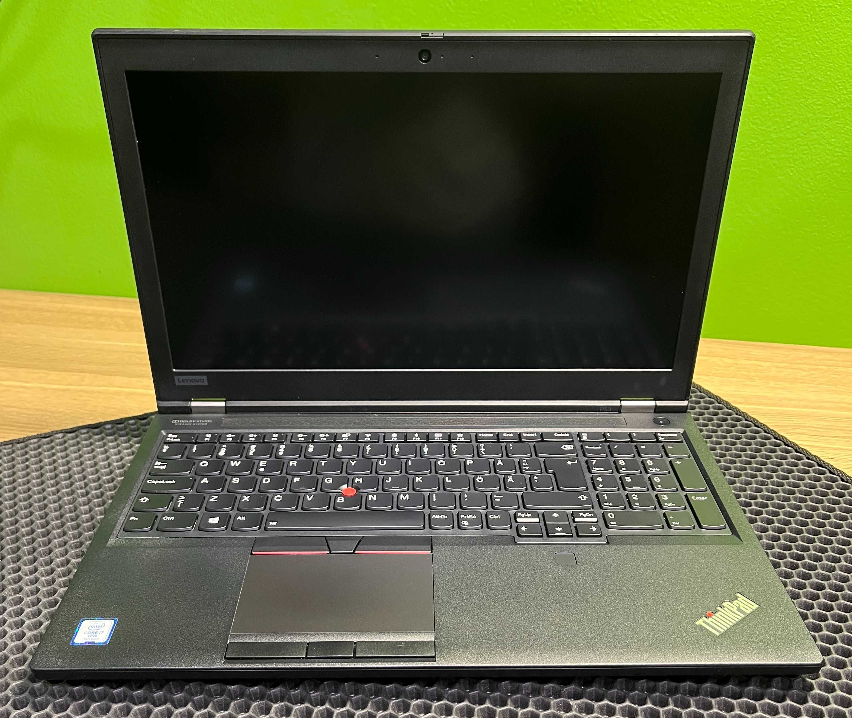 LENOVO ThinkPad P53. Core i7-9850H - 2.6/4.6 GHz. 32/512 GB. NV QUADRO