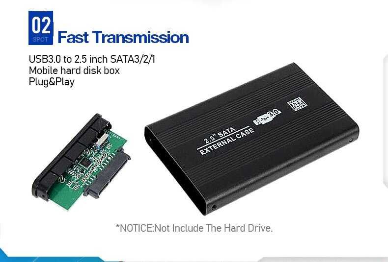 Новый Внешний бокс для жесткого диска UTHAI Sata 2,5 дюйма USB3.0