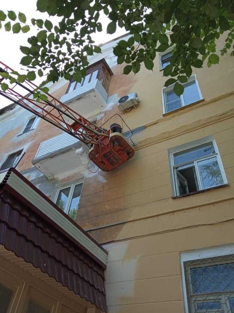 Шпаклевка, фасад, ремонт фасада, отделочные работы, покраска домов