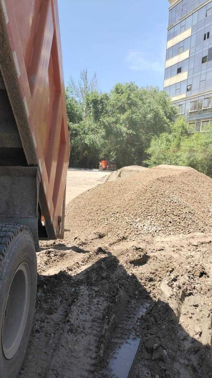 Балласт гравий щебень чернозем отсев грунт песок мытый от tasyma.kz
