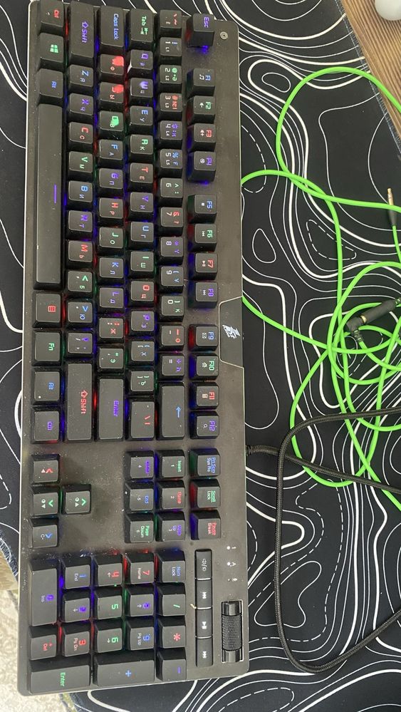 игровой Наушник клавиатура и коврик для мыши super pack