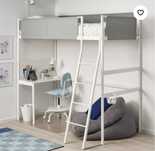 Икеа Ikea 2-хярусная кровать со столом
