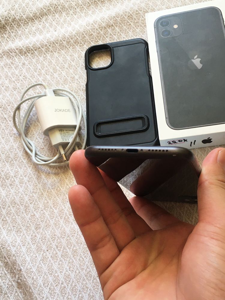 iPhone 11 128гб емкст86% kaspi 0-0-12 рассрочка бар идиальный тел