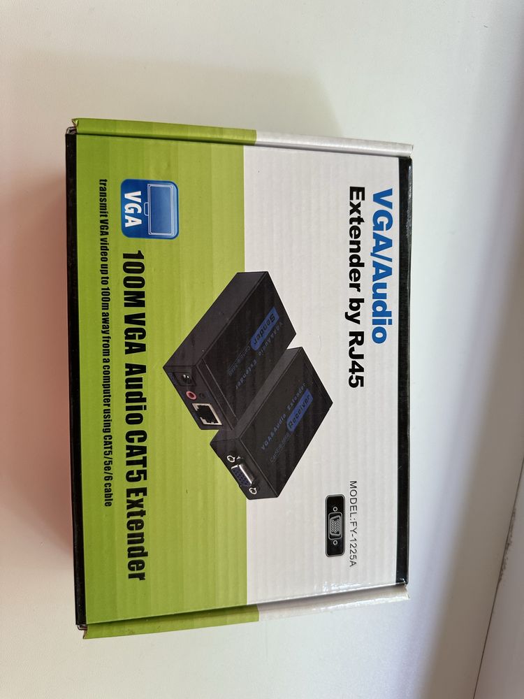 удлинитель VGA/аудиосигнала по RJ45, модель FY-1225A