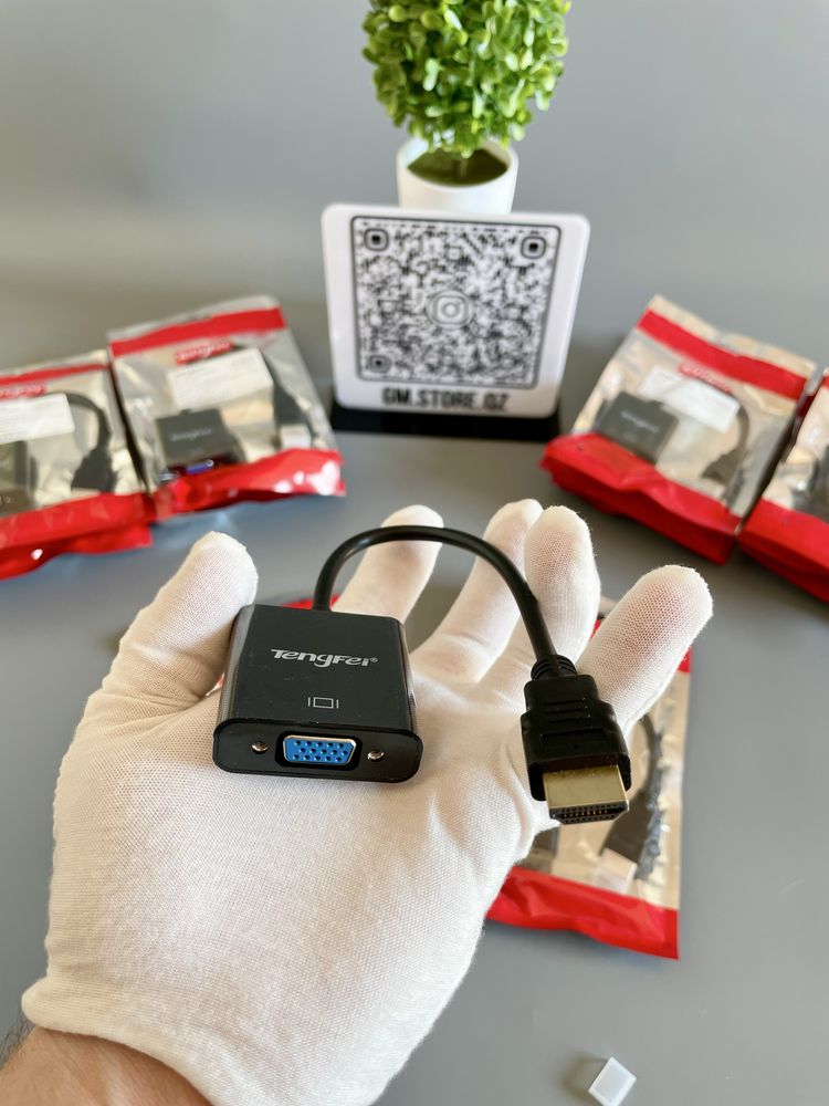 Адаптер HDMI - VGA, DispalyPort - VGA