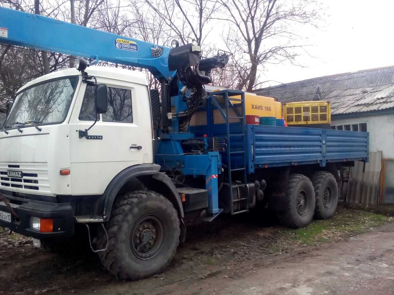 Услуги манипулятора 5 тонн на базе Камаз 43118 вездеход.
