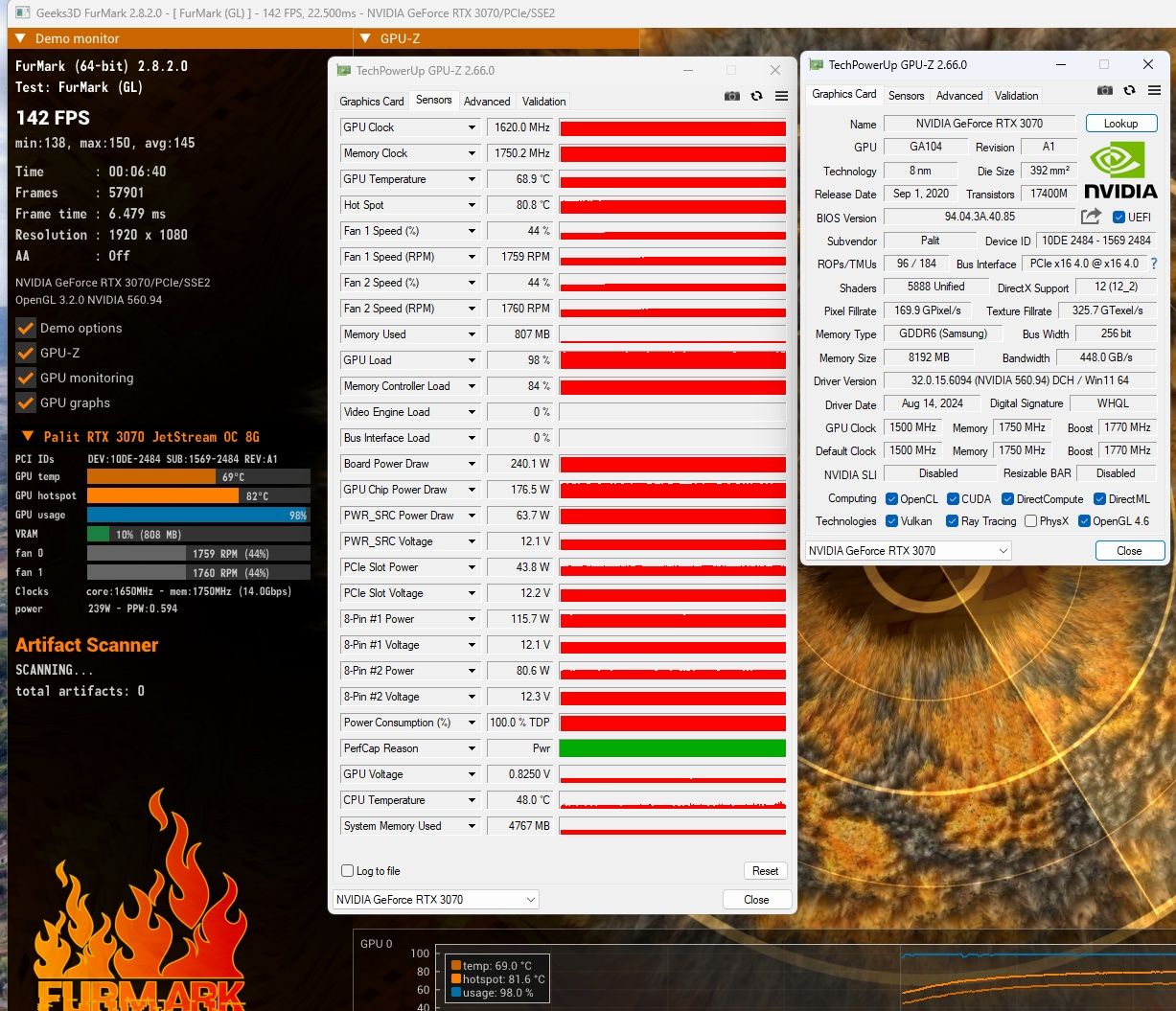 RTX 3070 Gaming Pro Palit видеокарта
