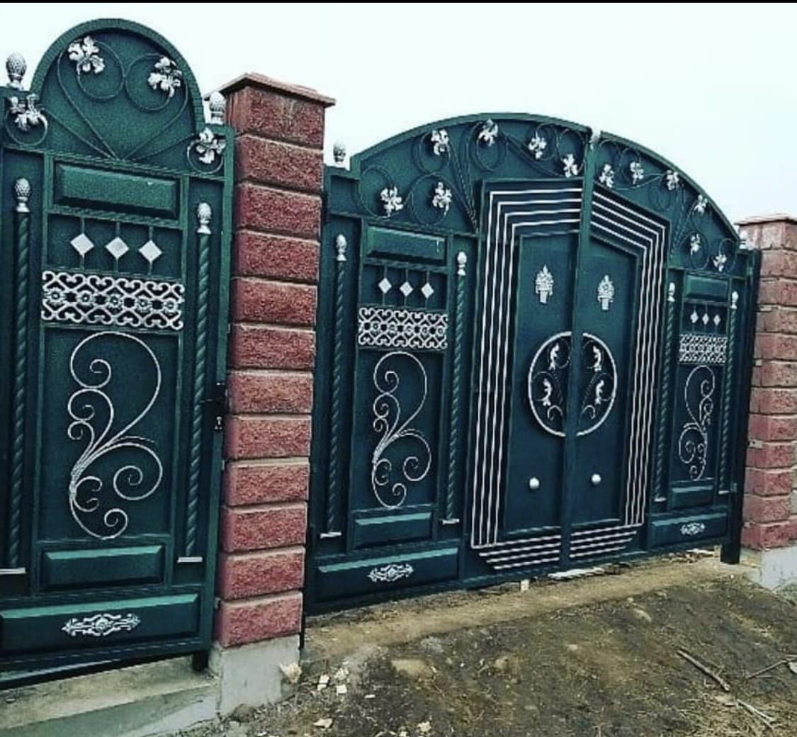 Ворота навес решотка