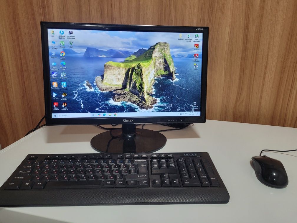 Компьютер Core i5 4х ядерный с 19" IPS Монитором Win 10