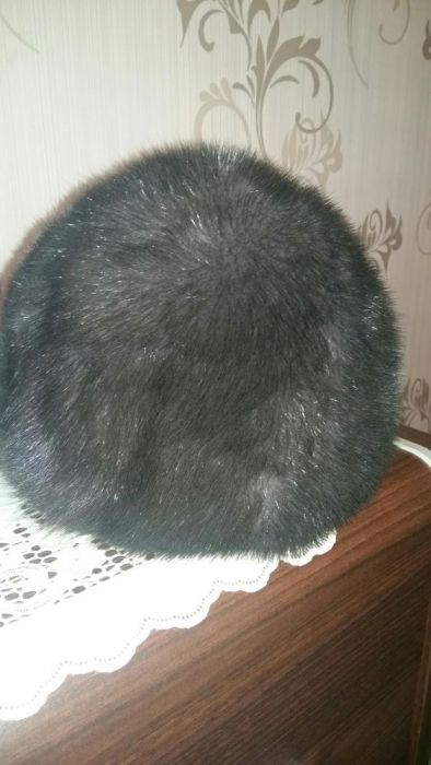 Шапка норковая серая