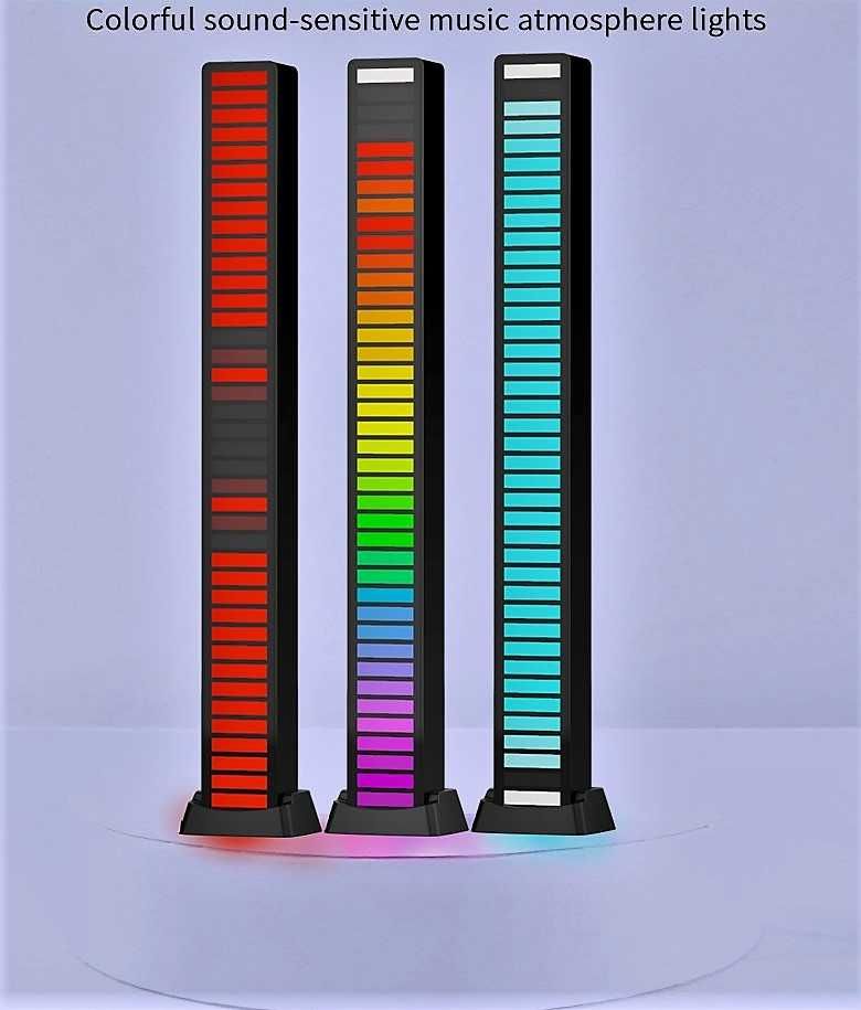Эквалайзер светодиодный RGB 40 led с музыкальным управлением