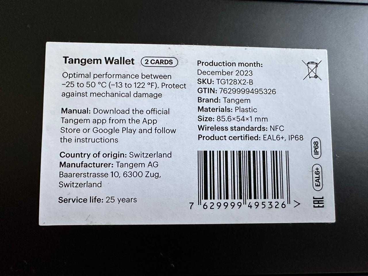Tangem 2.0 аппаратный кошелёк на 2 карты