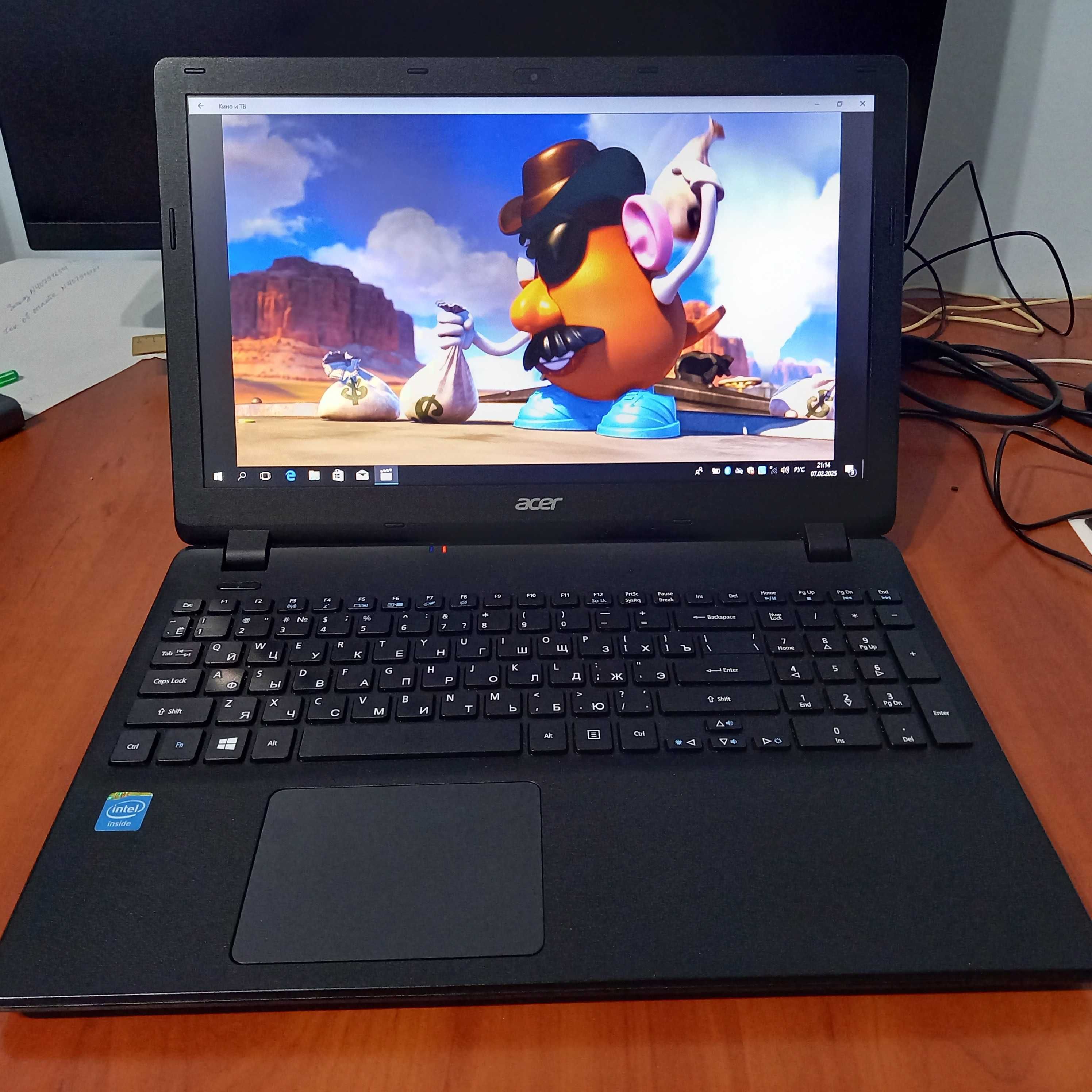 Acer 15,6"/Cel.N3060/500gb/8gb/wi-fi/для работы, интернета,в идеале.
