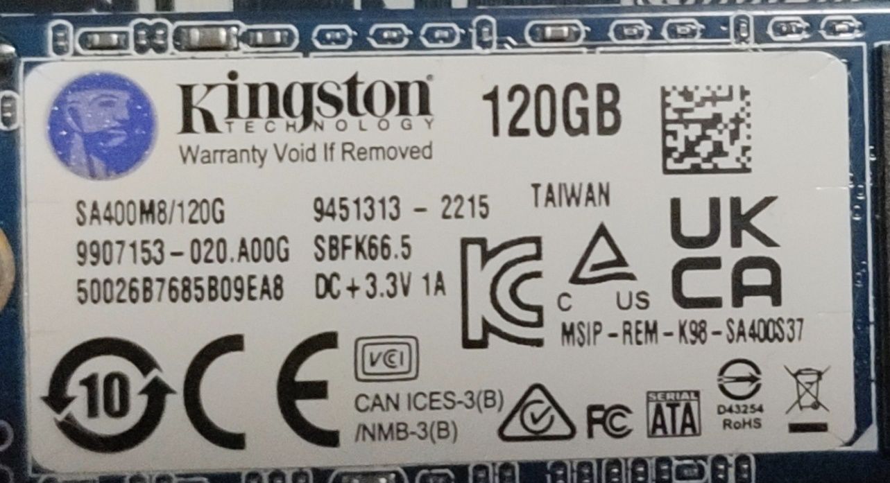 SSD M.2 Kingston 120 Gb.

120GBKingston

120GB