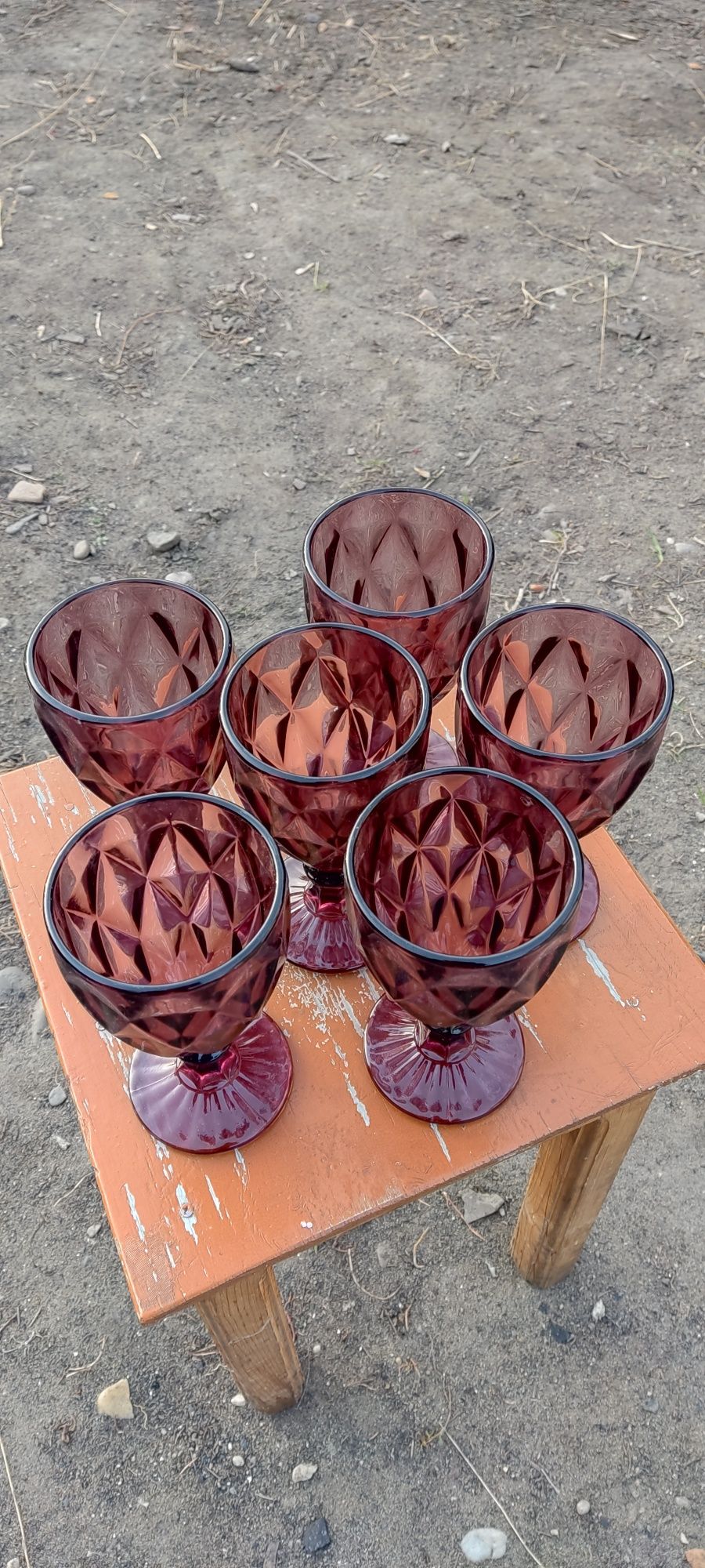 Бокалы фужеры для сока и вина