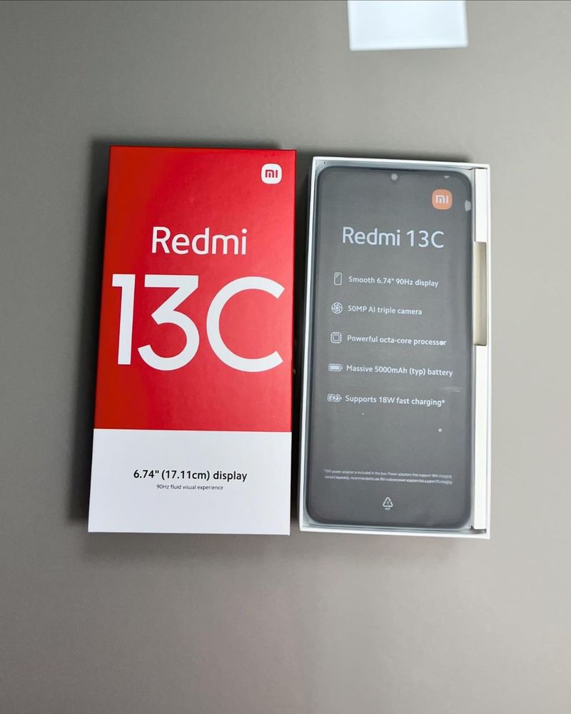 Новый. Redmi 13C. 256 гб. Запечатанный. Редми 13C. Телефон. Смартфон.