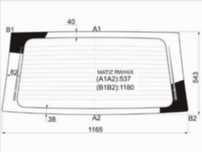Стекло заднее с обогревом  Daewoo Matiz