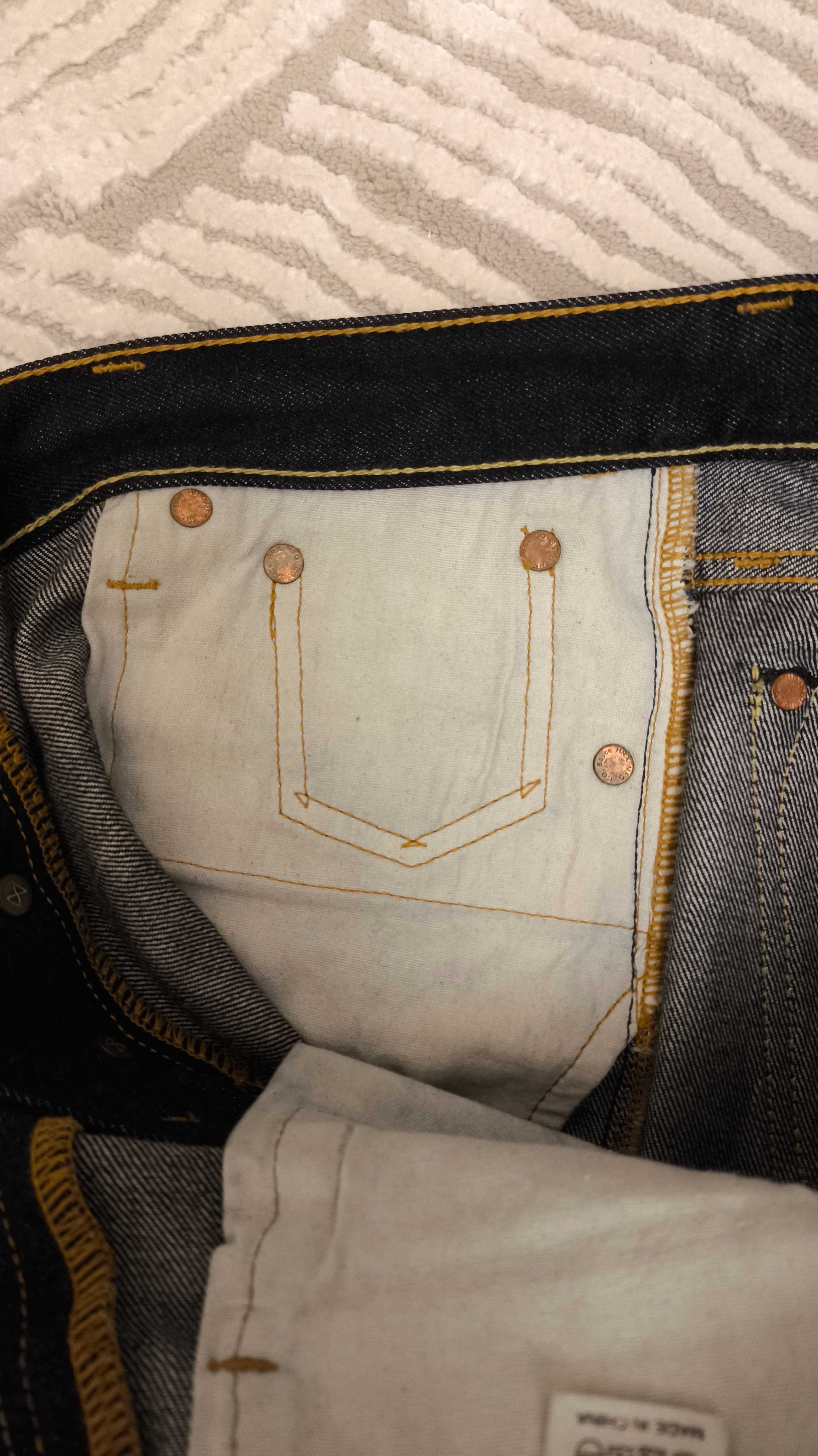 Джинсы Sauce Zhan из сырого денима селвидж  selvedge denim