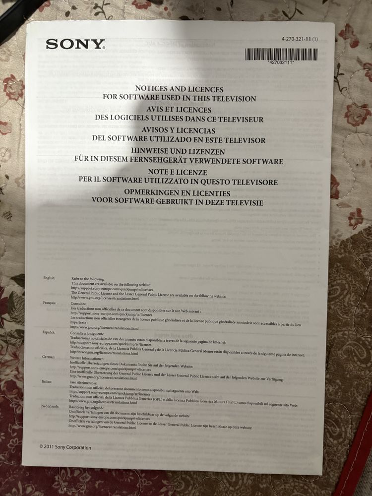 Продам телевизор Sony