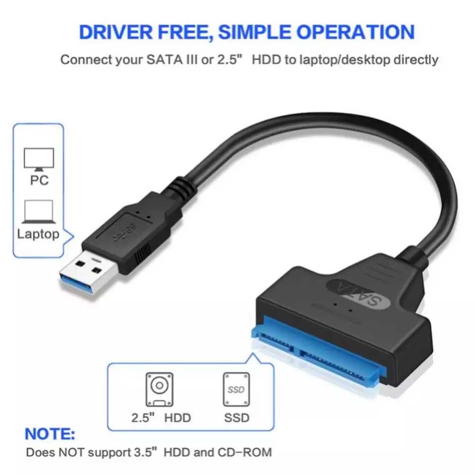 Переходник USB 3.0 на Sata 3.0 (HDD 2.5, SSD). Алматы
